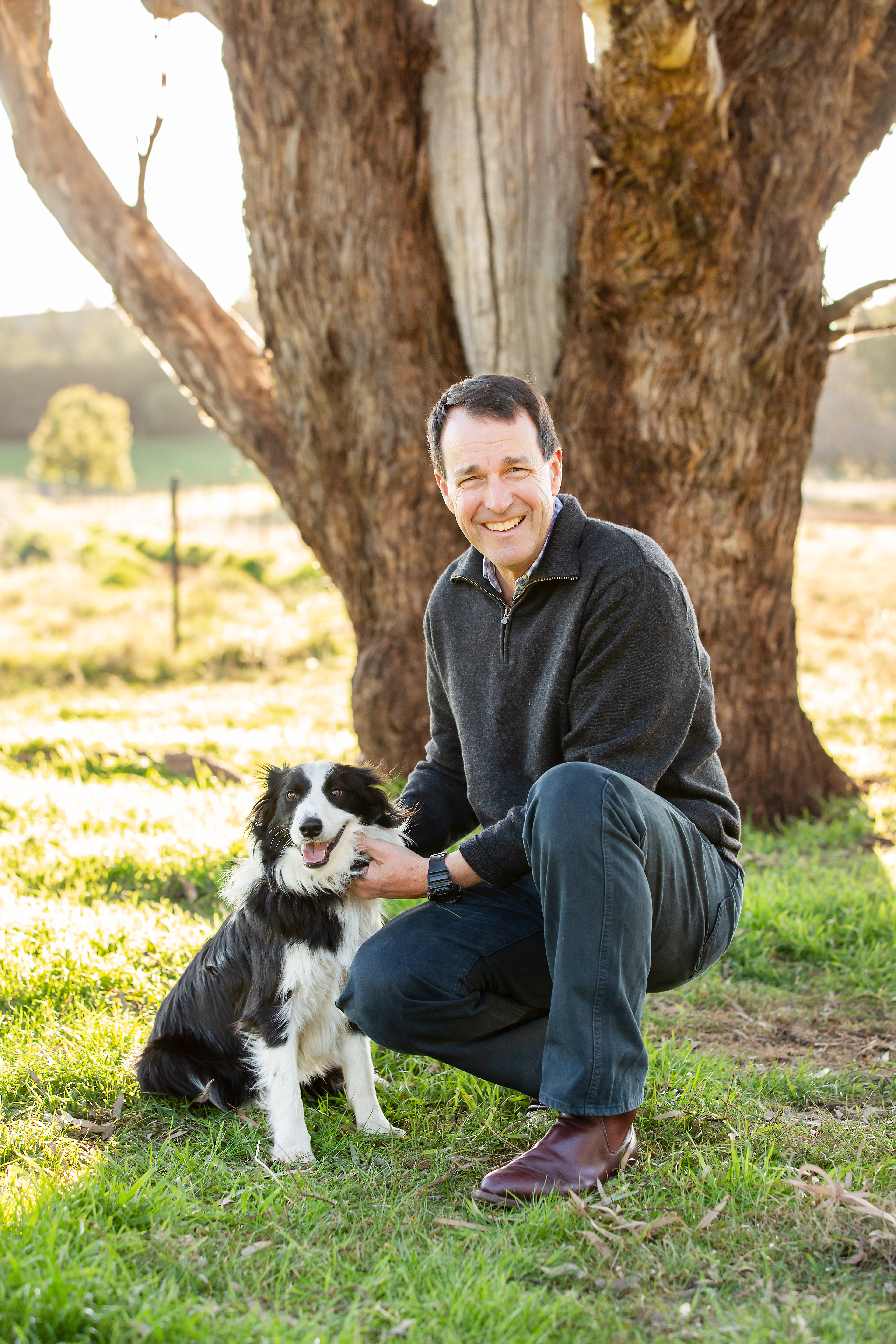 Photo of Andrew, founder of Aspire Agri with his dog Nellie